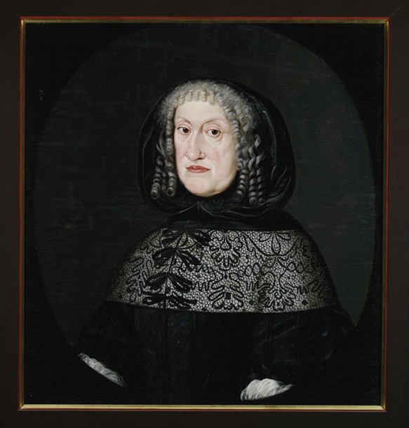 Portrait of Eleanor of Anhalt-Zerbst, Duchess of Schleswig-Holstein-Sønderburg-Norburg (1608-1681) from Unbekannter Künstler