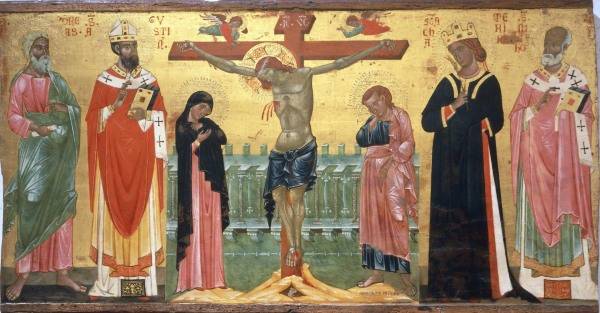 Crucifixion / Venet.Paint./ C14th from Venezianisch