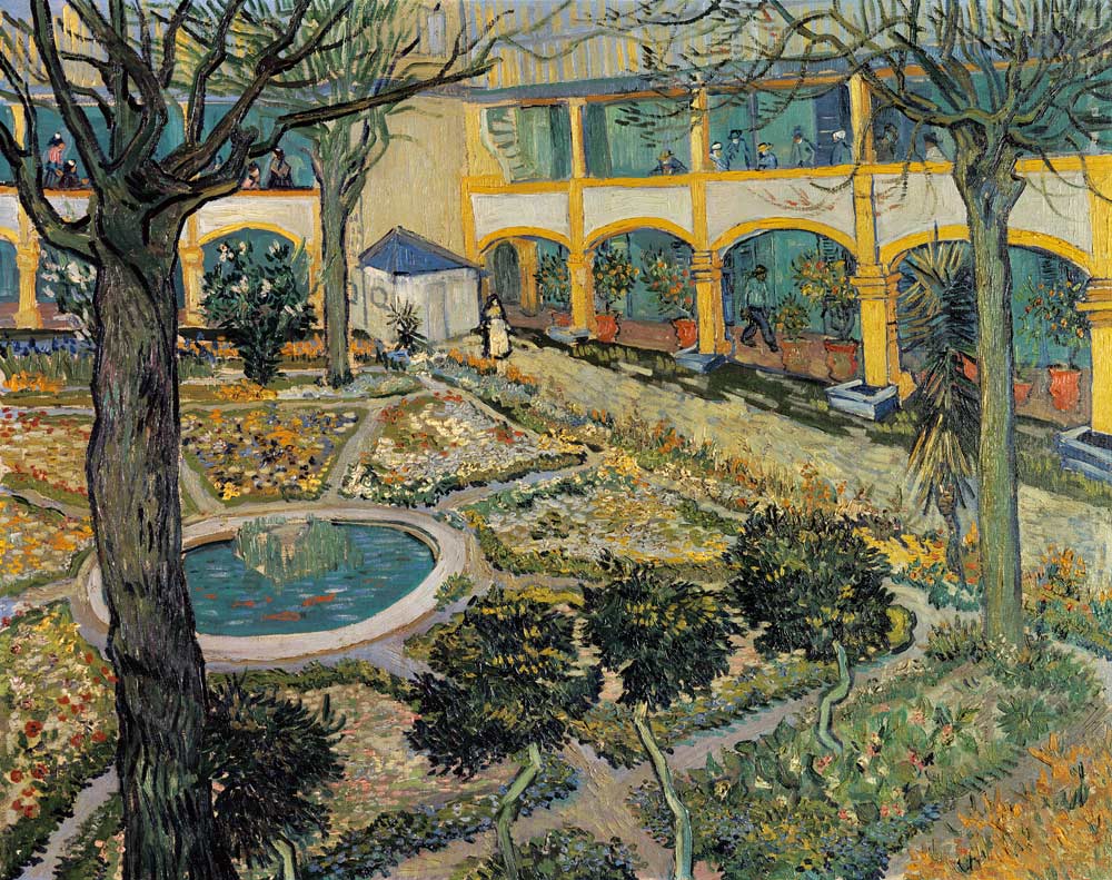 The Asylum Garden at Arles - Vincent van Gogh as art print or hand painted  oil.