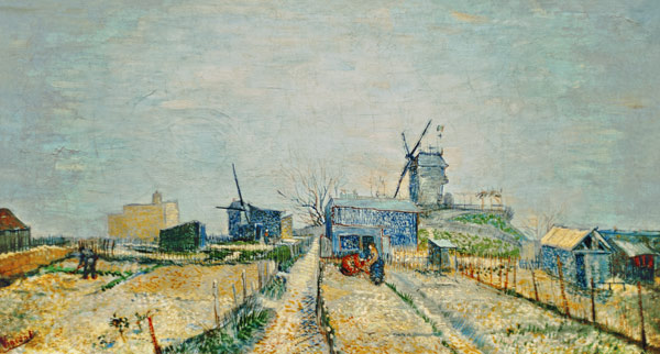 Montmartre-Gärtchen in winter - Vincent van Gogh as art print or hand  painted oil.