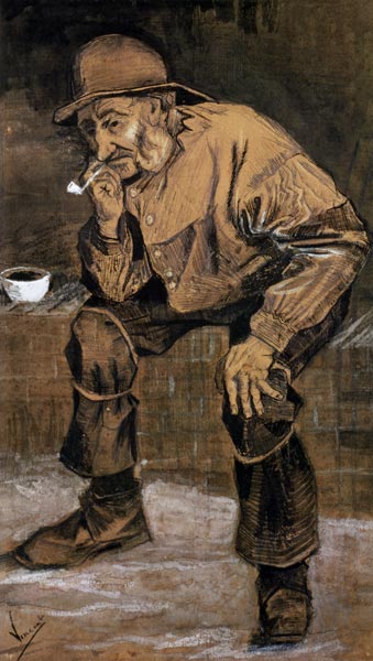 Old man with a pipe - Vincent van Gogh as art print or hand painted oil.