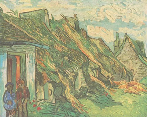 Thatched huts in Chaponval from Vincent van Gogh
