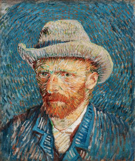 Self Portrait with Grey Hat 1887