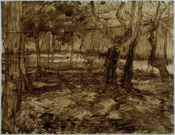 v.Gogh, Corner in Asylum Garden / 1889 from Vincent van Gogh