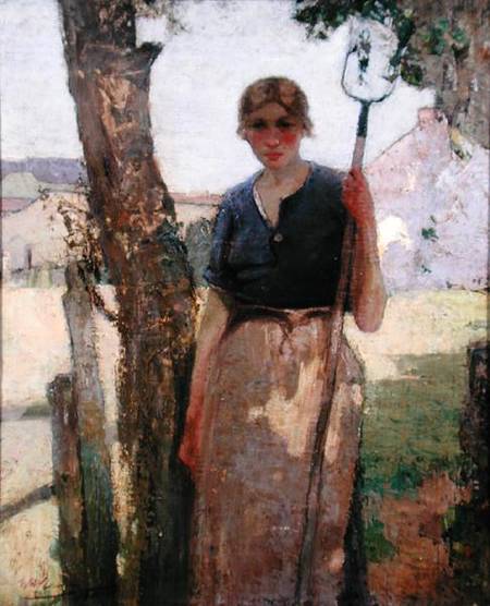 The Farm Girl - William Hanna Clarke as art print or hand painted oil.
