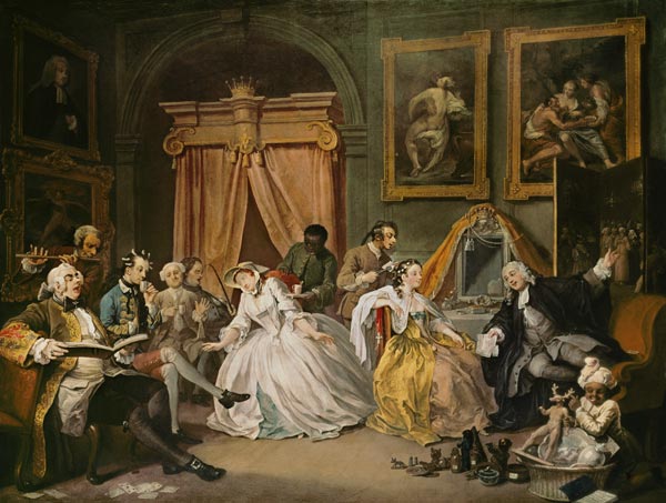 Marriage a la Mode: IV, The Toilette - William Hogarth as art print or hand  painted oil.