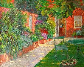 Courtyard (oil on board) 